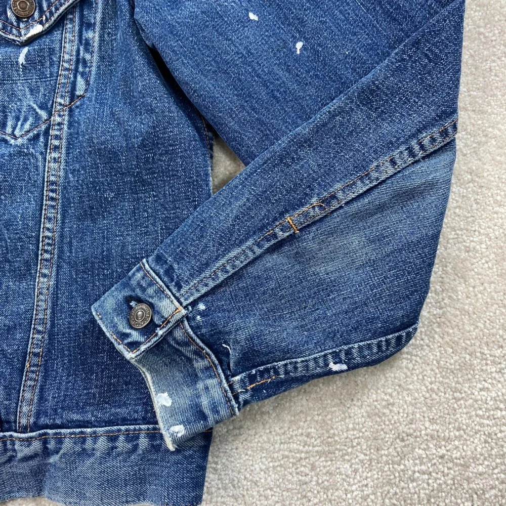 Vintage Big E Levi's Denim Trucker Jacket Mens 40 Small Blue Type III 525